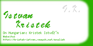 istvan kristek business card